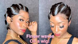 Pinch the two fingers together and secure the hair with a metal wave clamp. How To Do Finger Waves On A Short Cut Black Hair Information