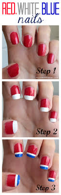 See how to work with stripes, florals, and geometric patterns. Simple 4th Of July Nails Nail Art Designs Diy Blue Nails Red Nails