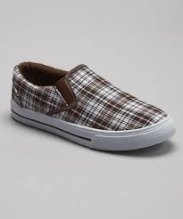 Ositos Shoes Brown Plaid Slip On Sneaker Zulily 9 99