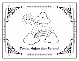 Melalui mewarnai, kreativitas dan imajinasi anak akan semakin berkembang. Contoh Gambar Mewarnai Gambar Pelangi Anak Paud Kataucap