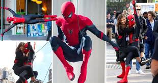 Crap.i do like the iron spider suit so far, and the scarlet spider as well. New Images From The Set Of Spider Man Far From Home Reveal Spidey S New Suit The Pop Insider