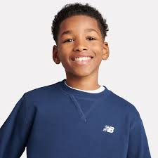 New Balance French Terry Small Logo Crew azul (LAKB0055_NNY)