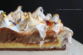Crema pasticciera al cioccolato, torta di biscotti secchi e crema pasticciera, crema pasticcera al microonde. La Mia Pasticceria Moderna Crostata Cremosa Con Crema Pasticcera Mousse Al Cioccolato E Nocciola E Meringa