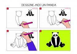 Apprendre A Dessiner Un Panda En 3 Etapes Dessin Coloriage Notrefamille Dessin Apprendre A Dessiner Comment Dessiner Un Panda