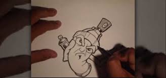 Get graffiti coloring pages for kids and teachers to printout. How To Draw A Gangsta Graffiti Can Character With Wizard Graffiti Urban Art Wonderhowto