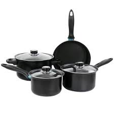 This is an ok starter set for someone just moving out on their own and is on a budget. Gibson Home Newton 7 Piece Carbon Steel Cookware Set In Black Target