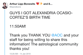 Twitter Users Are Passing Around Aocs Birth Chart Memesem