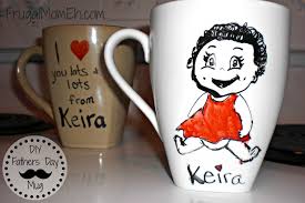 Thinking of gift ideas is no fun for anyone. Diy Personalised Mugs For Father S Day Frugal Mom Eh