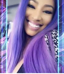 Nicki Minaj Nicki Minaj Purple Hair I Miss You Cute