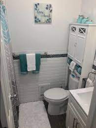 Bathroom rose gold bathroom set brown bathroom accessories sets teal bathroom accessories aqua bathroom turquoise bathroom accessories. Sea Blue Bathroom Set In A Teal Bathroom Renewed Decor Storage