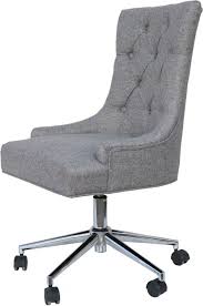 The gently curved lines accentuated by sewn details are kind to your body and pleasant to look at. Winged Button Back Light Grey Fabric Office Chair