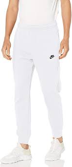 Amazon Com Nike Men S Nsw Club Jogger White White Black Medium Clothing Mens Joggers Sweatpants Nike Men Joggers