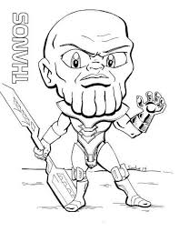 The gems are next gathered by warlock's evil alter ego, the magus, in the 1992 limited series the infinity war, where he is defeated by warlock and earth's heroes, including thanos. Chibi Thanos Holds A Double Edged Sword From Avengers Infinity War Coloring Pages Avengers Coloring Pages Coloring Pages For Kids And Adults