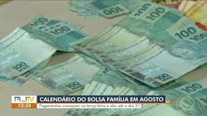RJ1 alerta para calendário de pagamento do Bolsa Família em agosto