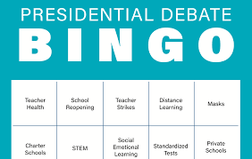 Who expected a fairly substantive climate discussion in the first. Play Education Bingo During The Presidential Debates Futureed