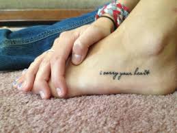 And whatever is done by only me is your doing, my darling). Like The Font Not Placement I Carry Your Heart Tattoo I Carry It In My Heart E E Cummings Foot Tattoos Handwriting Tattoos Side Foot Tattoos