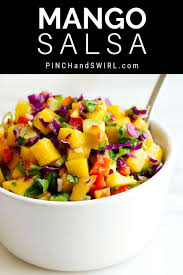 Stir in the cilantro and parsley and season to taste with salt. The Best Mango Salsa Recipe So Easy And Made With Fresh Mango Avocado Crunchy Cabbage And Bell Pepper And More Mango Salsa Recipes Cooking Recipes Recipes