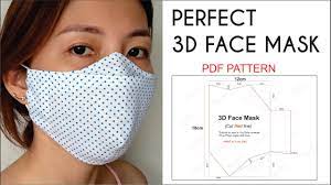 Free 3d mask models available for download. How To Make L Size 3d Face Mask Pattern Pdf 3d Face Mask Pattern Printable Pattern Youtube