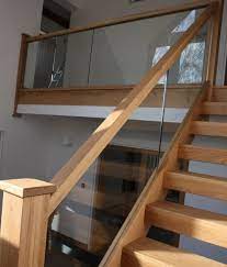 Remarkable Oak Staircases With Glass Panels Balustrade House Ideas Pics 24 Stair Railing Design Glass Staircase Interior Stairs