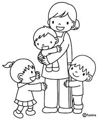 Paginas para colorear por adultos. Preescolar Educadora Dibujo De Maestra Con Ninos Para Colorear