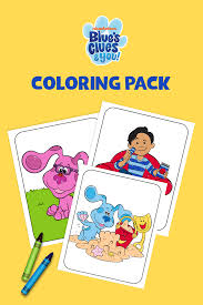 Download and print these blues clues coloring pages for free. Blue S Clues You Coloring Pack Nickelodeon Parents