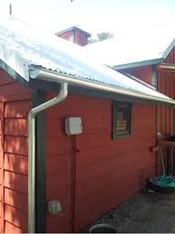 This gutter has a 4 attachable flange to allow for a variable roof pitch. Gbt Sheet Metal Rain Gutters Metal Roofing