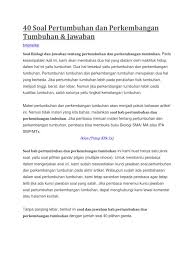 Pos ini dipublikasikan di general, info siswa. Lat Soal Ulangan Materi Pertumbuhan Dan Peluruhan Jawabanku Id