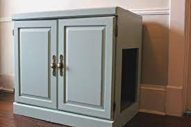 Old Cabinet To Cat Litter Box Furniture Wow Diy Litter Box Enclosure Cat Litter Box Furniture Cat Litter Box Diy Litter Box Furniture