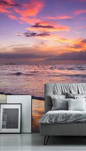 Explore and share popular sunset wallpapers on wallpapersafari. Hawaii Sunset At Mokapu Beach Wallpaper Wallsauce Us Beach Wallpaper Beach Wall Murals Bedroom Wallpaper Accent Wall