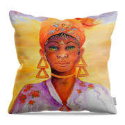 Summer Goddess Throw Pillow