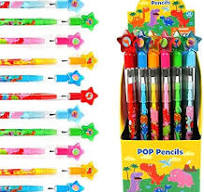 24-Pack Unicorn Kitty Stackable Pencils - No Sharpening Needed With 11  Leads Each