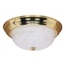 Nuvo 15 Flush Mount Ceiling Light Fixture Polished Brass Alabaster Glass Nuvo 60 215 Homelectrical Com