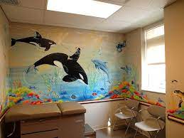 Pediatric Practice Under The Ocean Exam Room Pediatric Office Decor Nurse Decor Ocean Mural