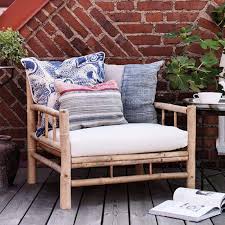 Bamboo Lounge Chair With Gray Cushion Bamboo Furniture Outdoor Luxury Furniture Design Grey Cushions