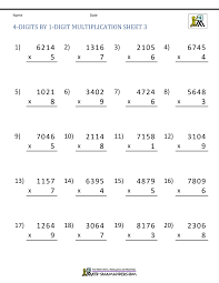 math multiplication worksheets 4th grade