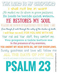 Use highlighting, underlining, and take notes while you study the bible. Psalm 23 Free Printable