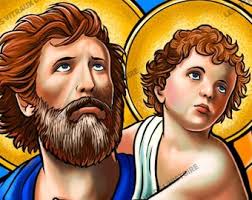 Saint Christopher, Christian Painting, Religious Painting, Stained Glass  Art, Patron Saint, Catholic Canvas Art, Christian Wall Art