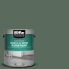 Behr Premium 1 Gal 450f 6 Whispering Pine Gloss Enamel Interior Exterior Porch And Patio Floor Paint In 2019 Patio Flooring Painted Floors Porch Patio Paint