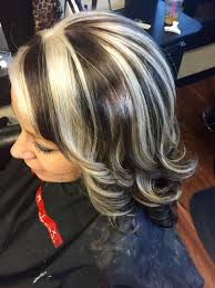 Medium Brown With Platinum Chunky Highlights Blonde Highlights Platinum Blonde Highlights Chunky Blonde Highlights
