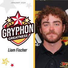 Congratulations to Liam Fischer for being our Gryphon Greatness winner for  January 2024!⁠ ⁠ Liam excels in managing one of the most challenging sports  leagues, efficiently handling daily team rosters and schedules.