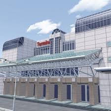 Japan Airport Terminal Exterior 3d Model Scene Tomoplace In 2020 Architecture 3d Model Exterior