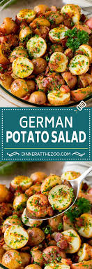 This German Potato Salad Is Boiled Baby Potatoes Tossed In A Warm Bacon And Mustard Dressing Th In 2020 Yummy Salad Recipes Easy Cooking Recipes Vegetable Side Dishes