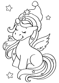 Christmas Dreams High Quality Free Coloring From The Category Unicorn More Printable Pictures On Unicorn Coloring Pages Coloring Pages Free Coloring Pages