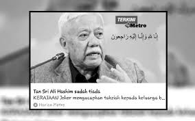 Tan sri has extensive business experience in halal business. Semoga Rohnya Ditempatkan Dalam Kalangan Orang Beriman Harian Metro