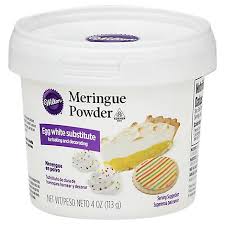 Made mostly of dried egg whites, meringue powder is a baking substitute that you can use instead of raw fresh egg whites. Wilton Meringue Powder 4 Oz Jewel Osco
