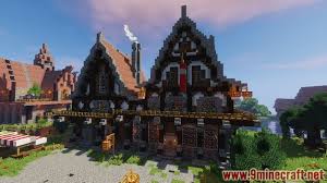 Medieval Town Map Pack 1 12 2 1 11 2 For Minecraft 9minecraft Net Medieval Town Minecraft Medieval Town Map
