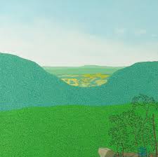 Gregory Hennen Ridge View Wyatt Mt Landscape Blue Sky Clouds Trees Mountains Virginia Landscape Paintings Landscape Blue Sky Clouds