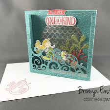 This 3d card stock shadow box is absolutely amazing and mesmerizing! Mermaid Shaker Shadow Box Card Simple Cards Card Box Shaker Cards