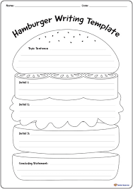 Hamburger Writing Template K 3 Teacher Resources