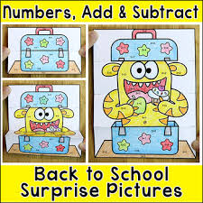 It's back to school time! Subtraction Coloring Page Worksheets Teaching Resources Tpt